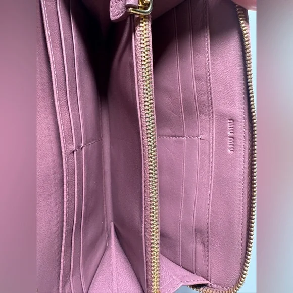 MIU MIU Wallet ribbon motif pink Patent Wallet - Picture 7 of 10